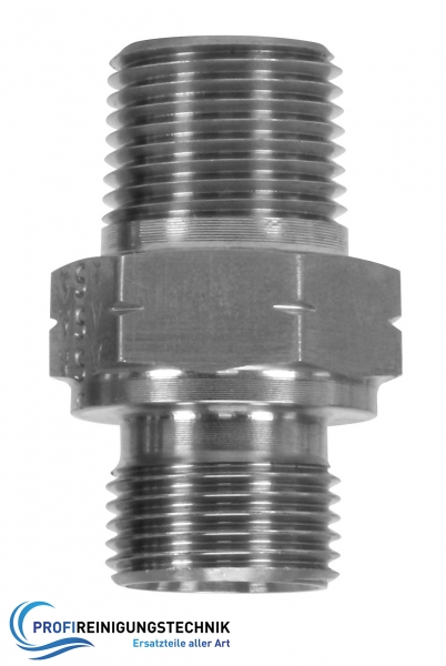 Doppelnippel aus Edelstahl AGR BSP : AGN NPT